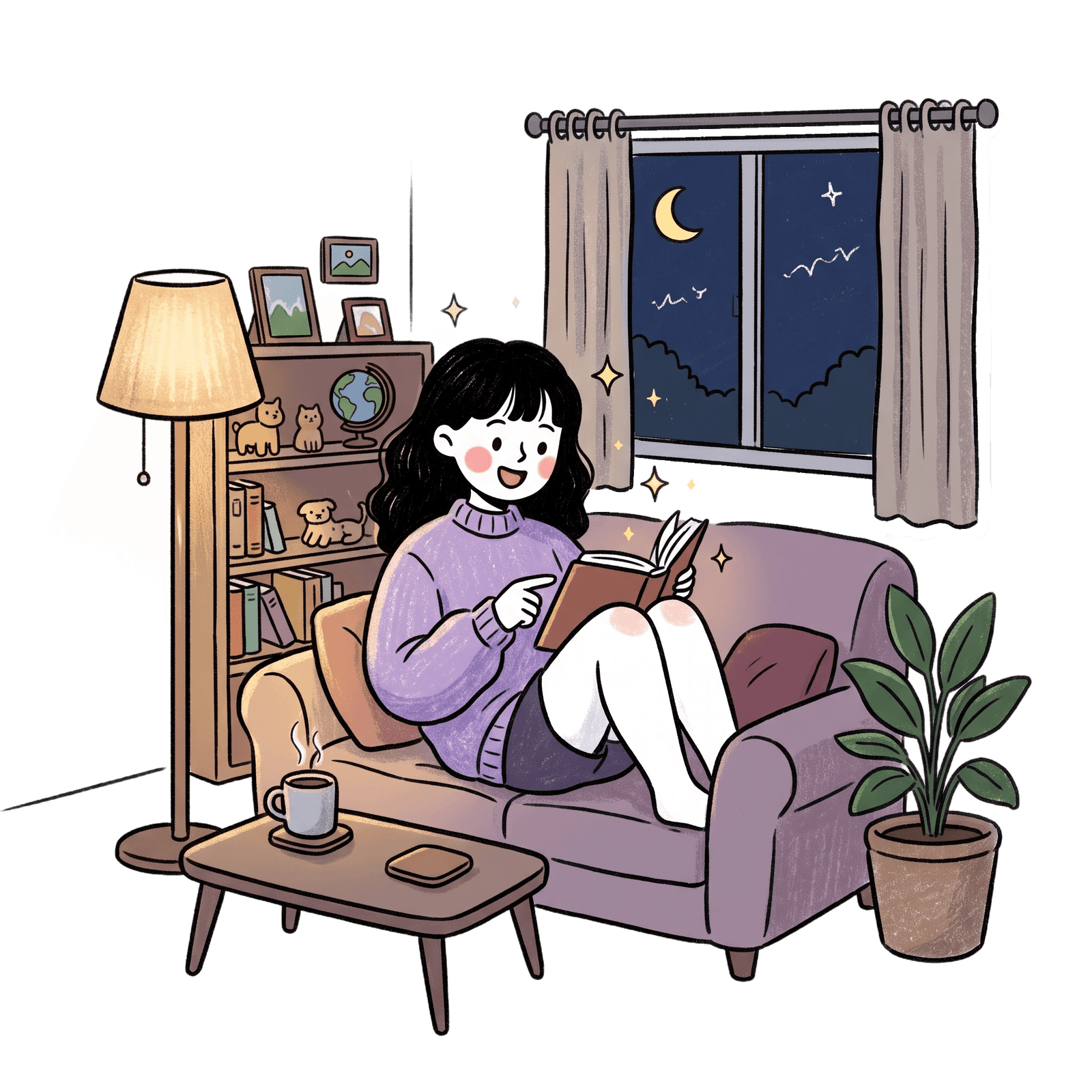 A character receiving her personalized SoulPrint novel